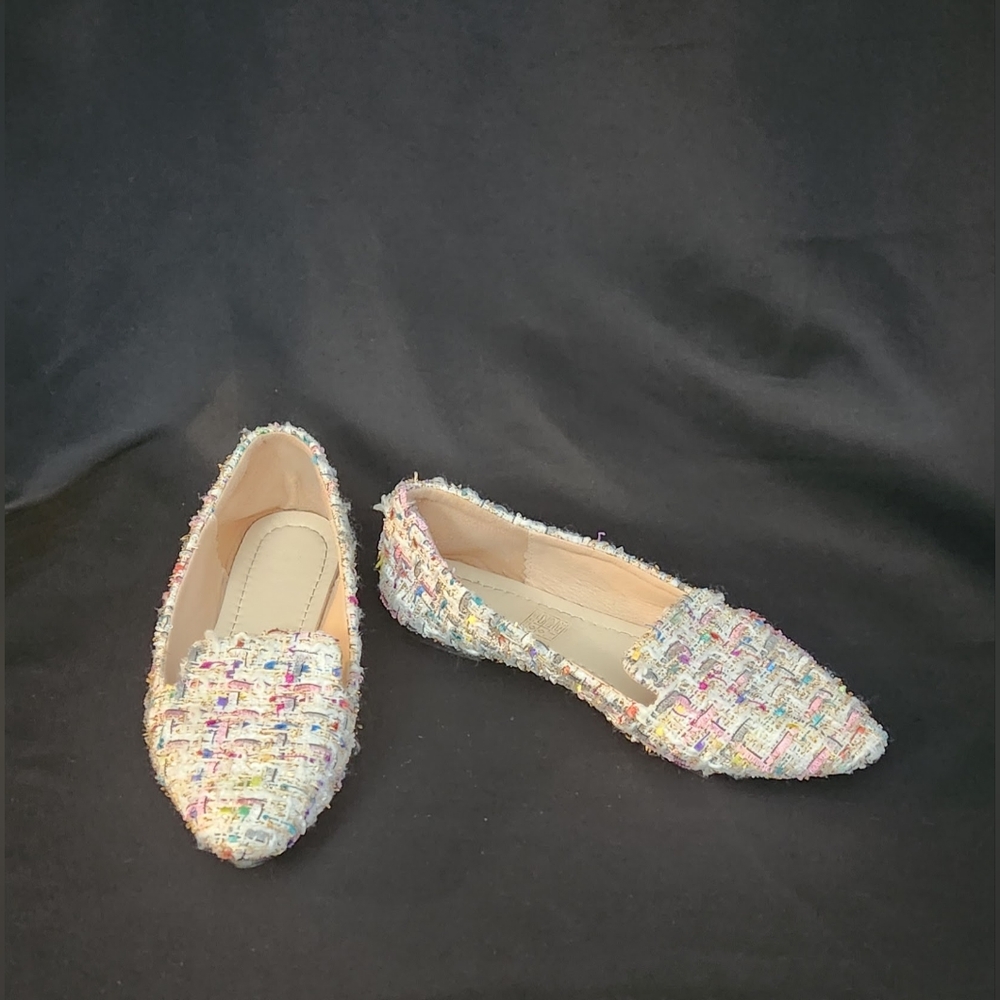 Women's Tweed Multicolor Loafers - Picture 8 of 16